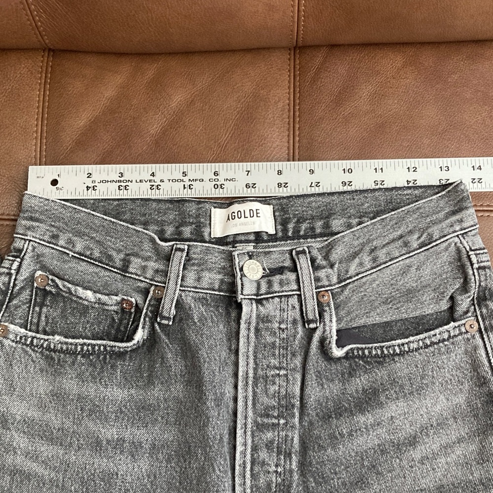 Agolde Distressed Gray Jeans - Picture 3 of 9